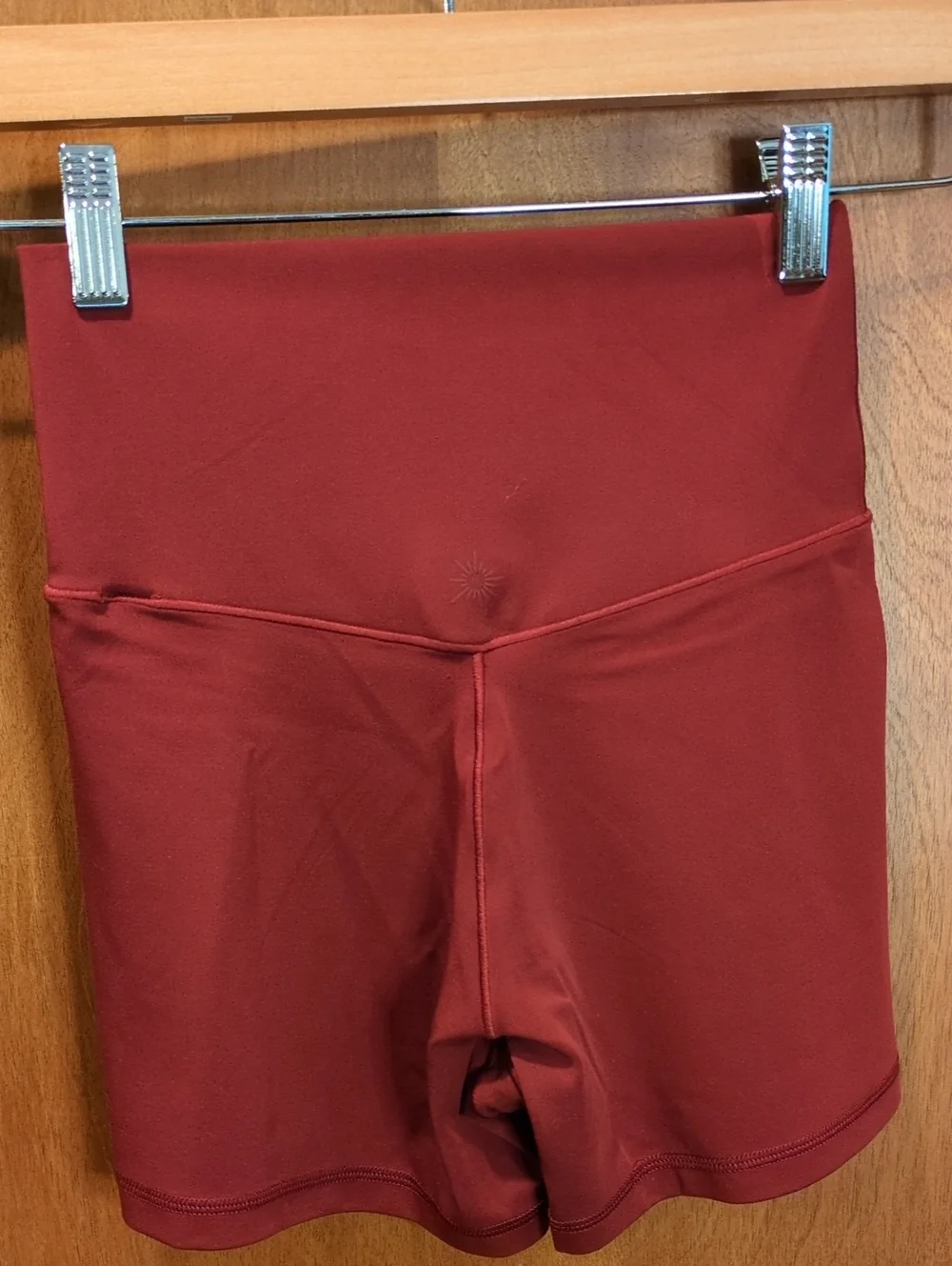 Offline by aerie Real Me Bike Shorts in Raisin Red, 3